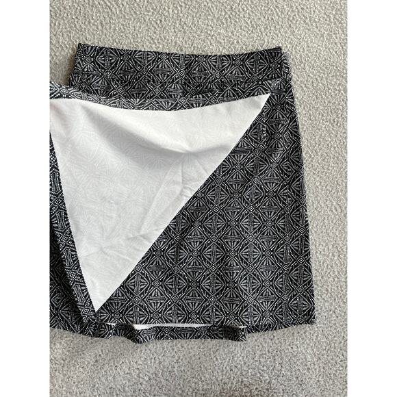 Rip Skirt XS Wrap Mini Geometric Coverup Gray Black Athletic Beach Tennis Golf - Picture 2 of 11